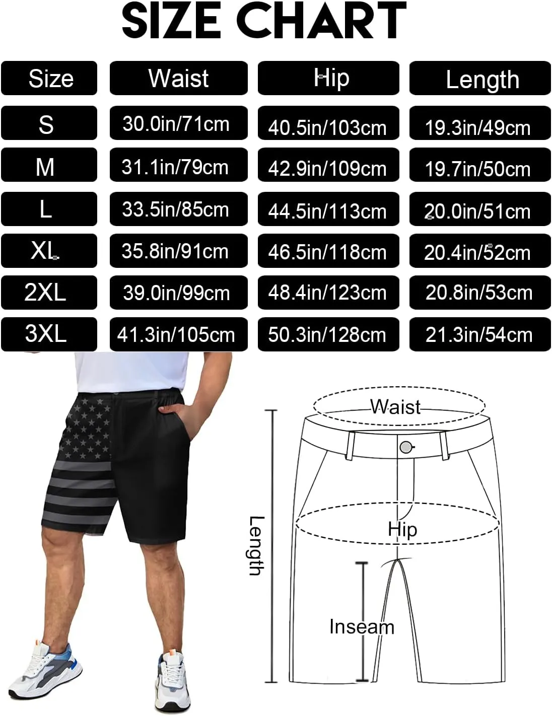 Flamingo Mens Golf Shorts 7 inch Inseam Golf Shorts for Men Shorts with Zipper Pockets Dress Shorts