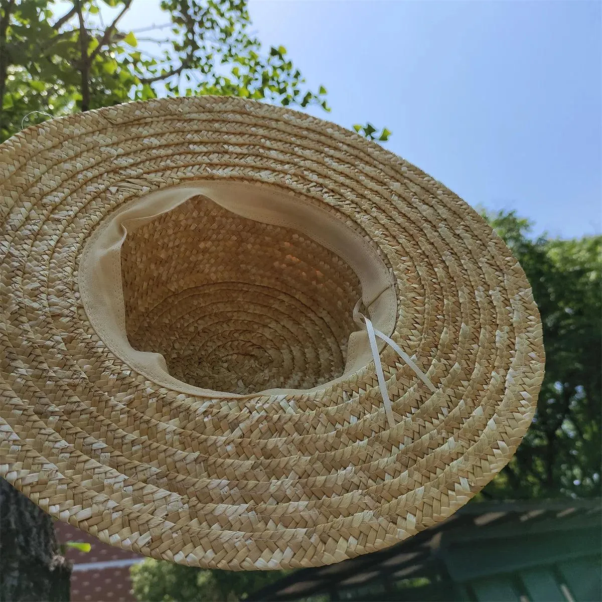 Flat Wide Brim Straw Beach Hat