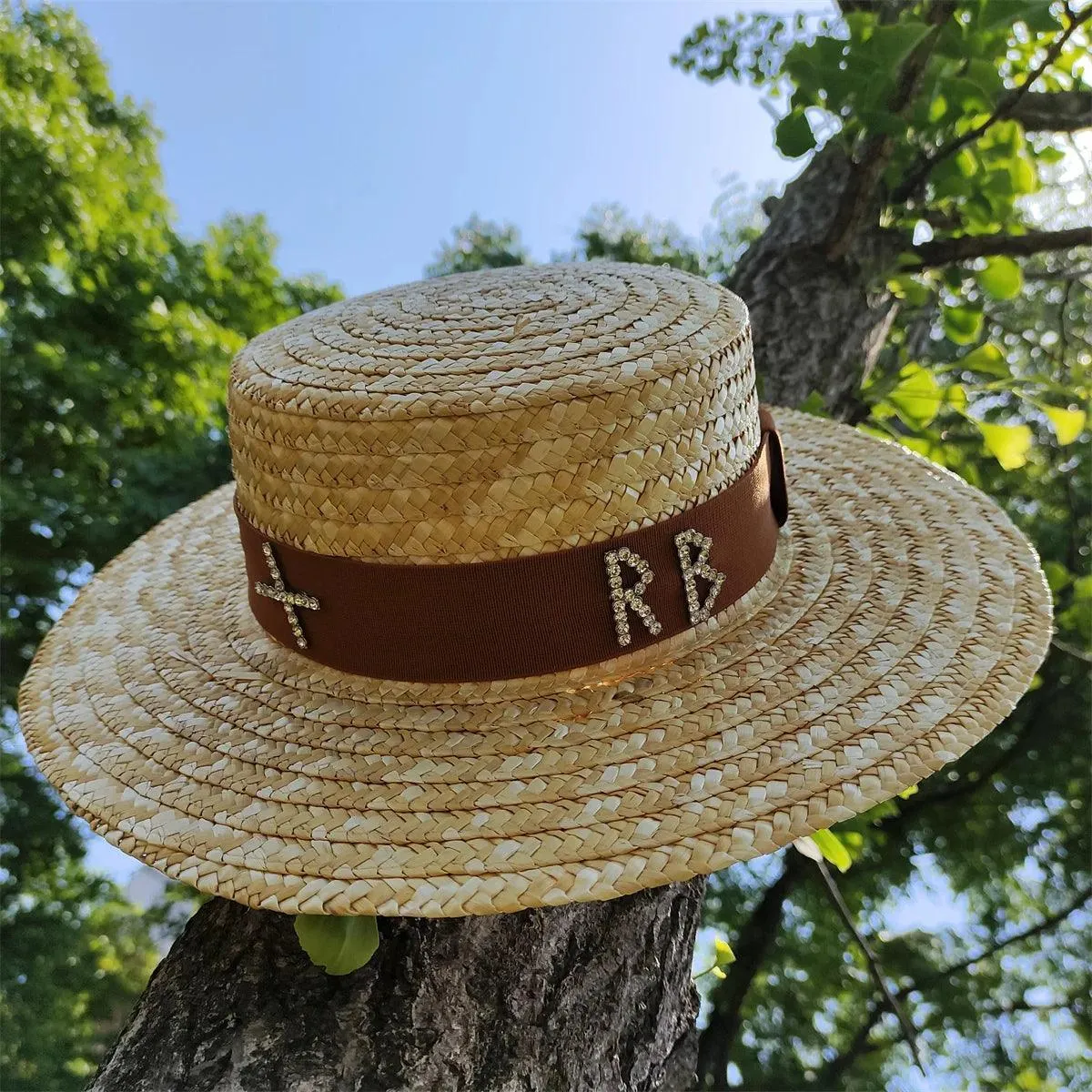 Flat Wide Brim Straw Beach Hat