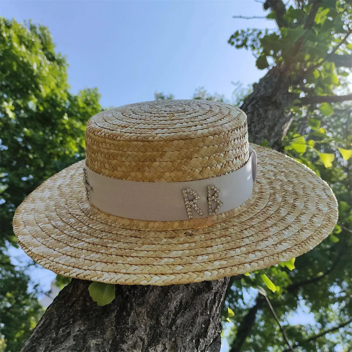 Flat Wide Brim Straw Beach Hat