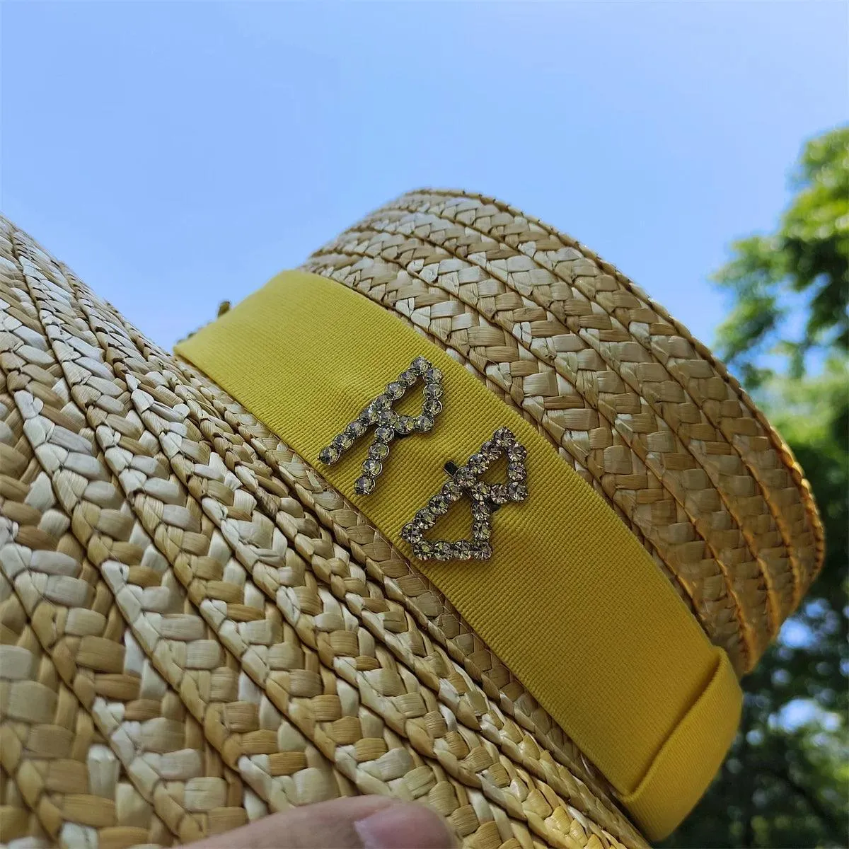 Flat Wide Brim Straw Beach Hat