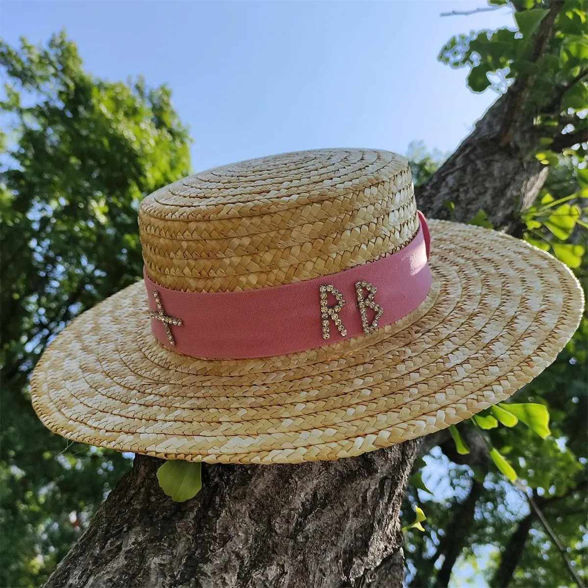 Flat Wide Brim Straw Beach Hat