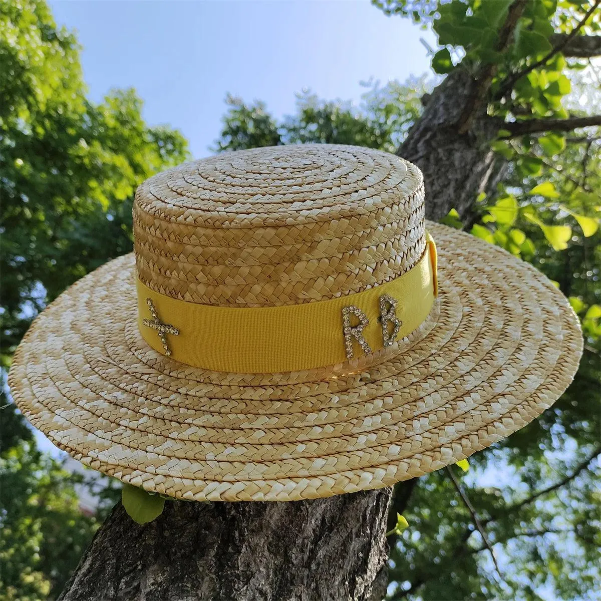 Flat Wide Brim Straw Beach Hat