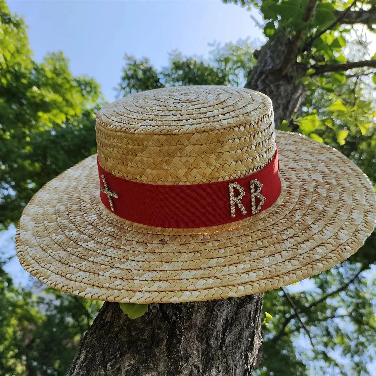 Flat Wide Brim Straw Beach Hat