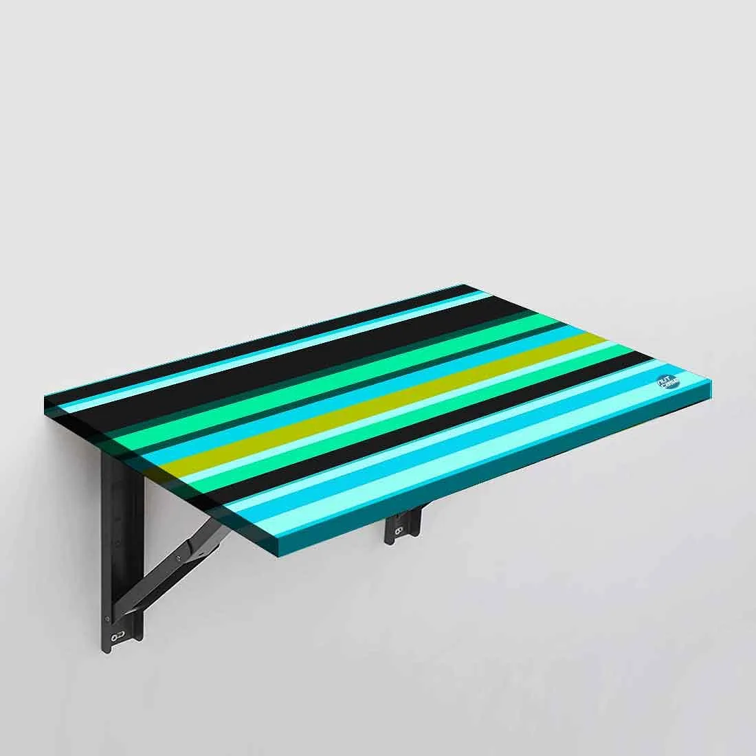 Foldable Study Table Wall Mounted - Neon Lines