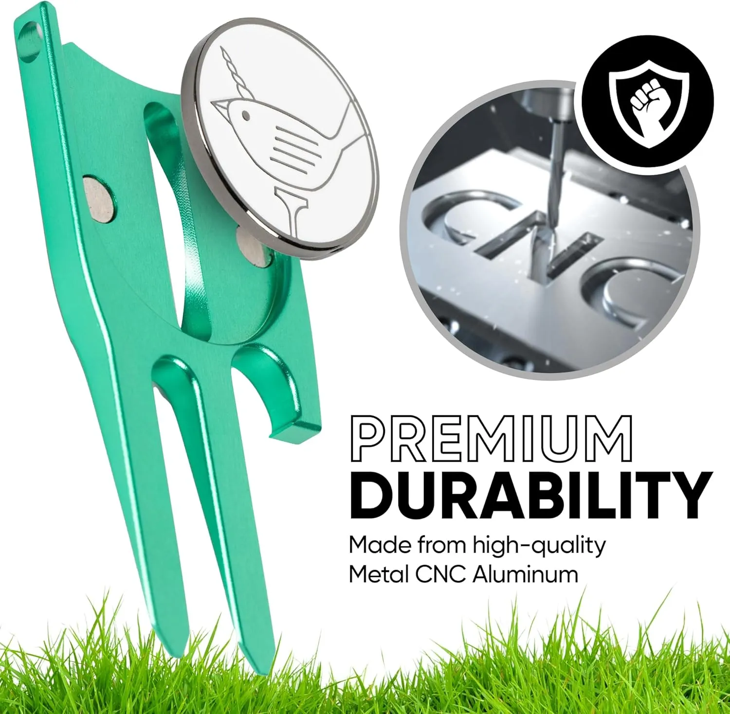 Golf Divot Repair Tool & Golf Ball Marker 6-in-1 Golf Divot Tool