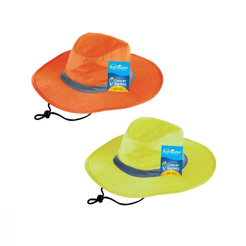 Hi-Vis Reflector Safety Wide Brim Hat