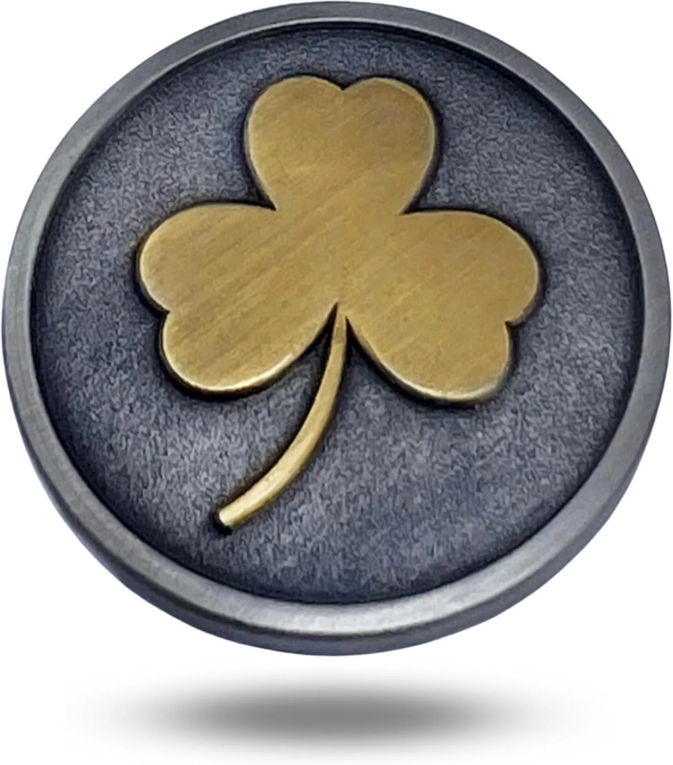 Irish Shamrock Ireland Clover Unique Magnetic Metal Golf Ball Marker with Hat Clip Accessory for Men & Women