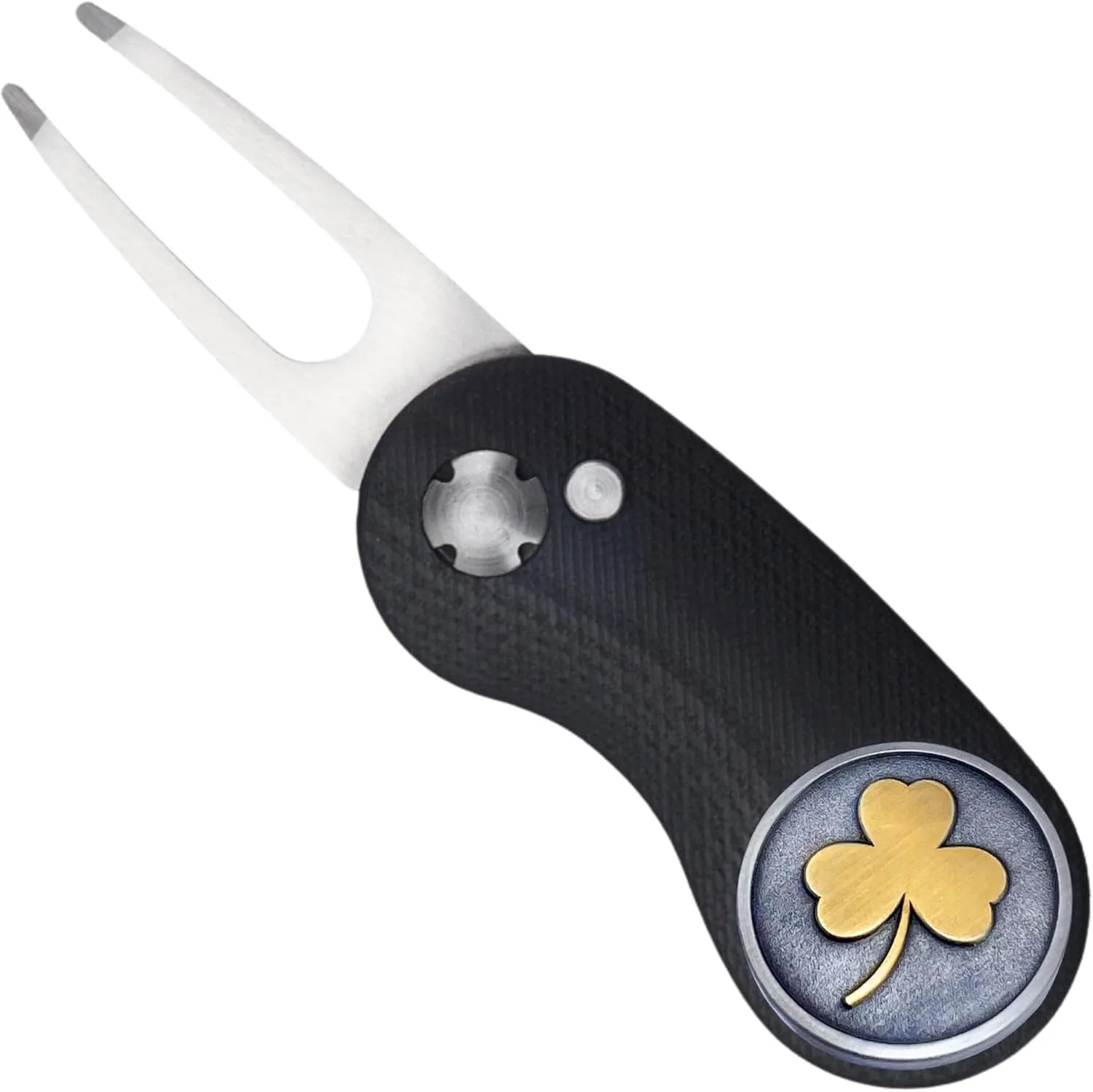 Irish Shamrock Ireland Clover Unique Magnetic Metal Golf Ball Marker with Hat Clip Accessory for Men & Women