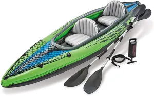 Kayak 3517638CM Inflatable Water Boat Drift Boat Fishing Boat Adult Adventure Rafting Canoe 2-Person Thickened Inflatable Kayak with Aluminum Paddle and Air P