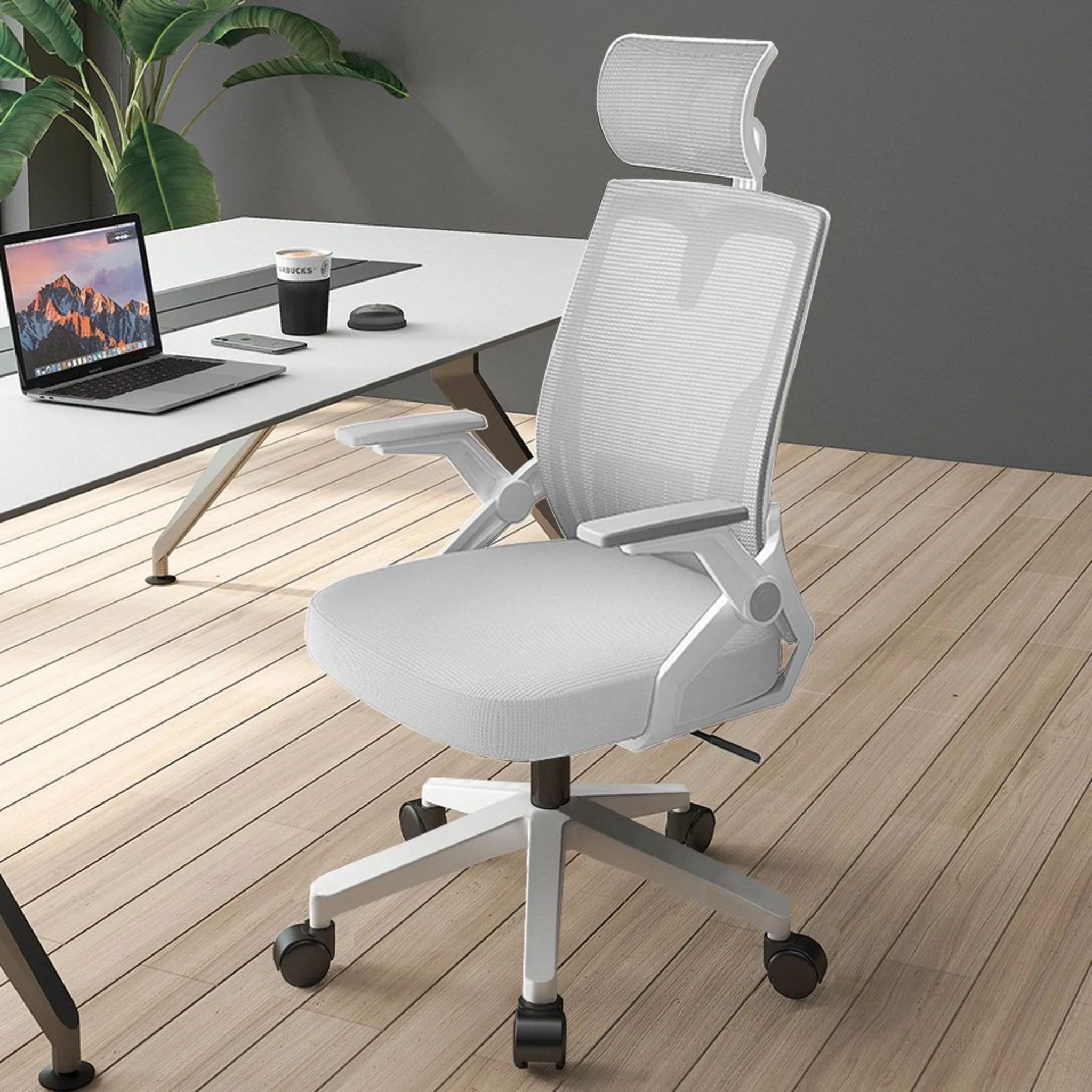 Kurua Office Mesh Chair White   Gray - 🏆 #56 - Office Supplies - Best of December