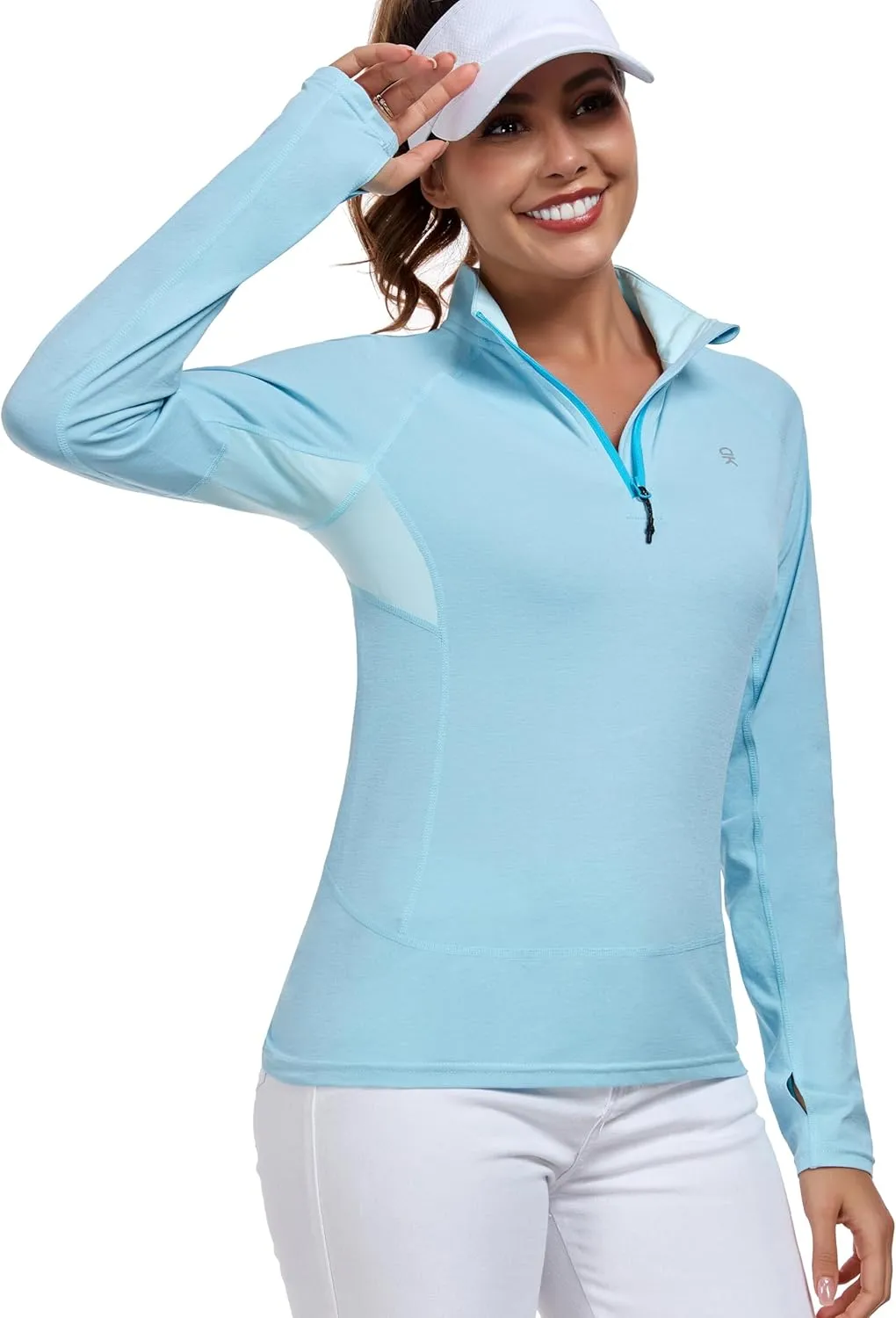 Little Donkey Andy Women's UPF50  Shirts 1/4 Zip Long Sleeve Pullover Quick Dry Lightweight Golf Hiking Tops Rash Guard