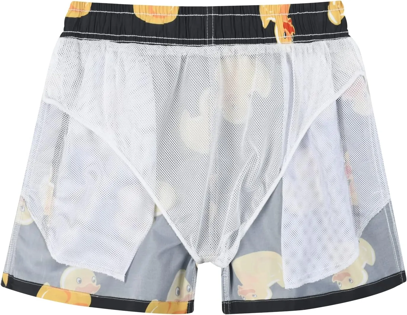 MADHERO Mens Swim Trunks Short Funny Swimming Shorts Bathing Suit with Mesh Liner 3 Inch