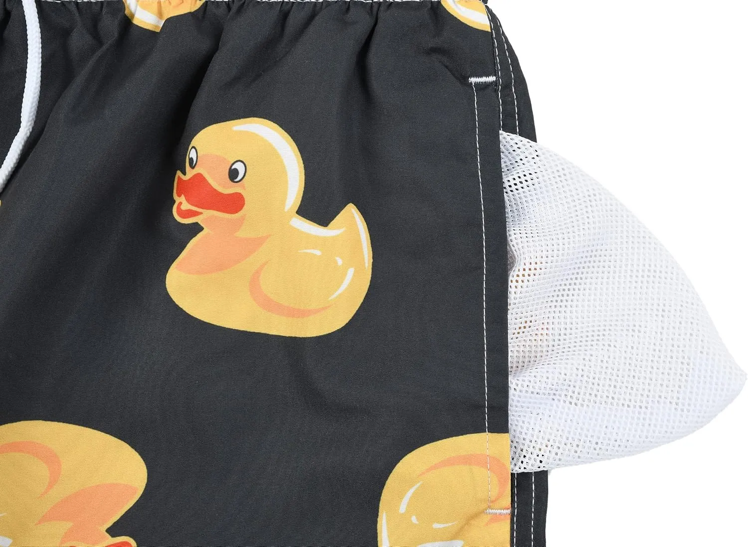 MADHERO Mens Swim Trunks Short Funny Swimming Shorts Bathing Suit with Mesh Liner 3 Inch