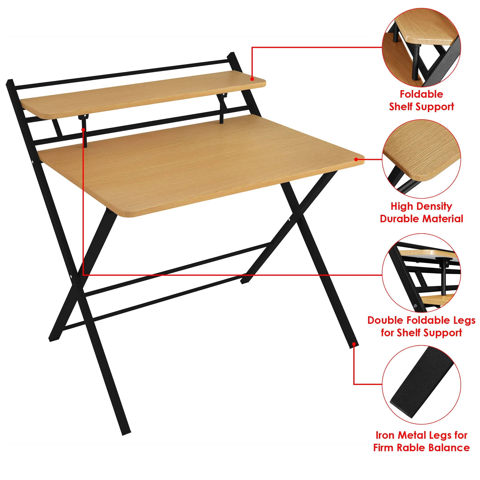 Multipurpose Beige Foldable Table