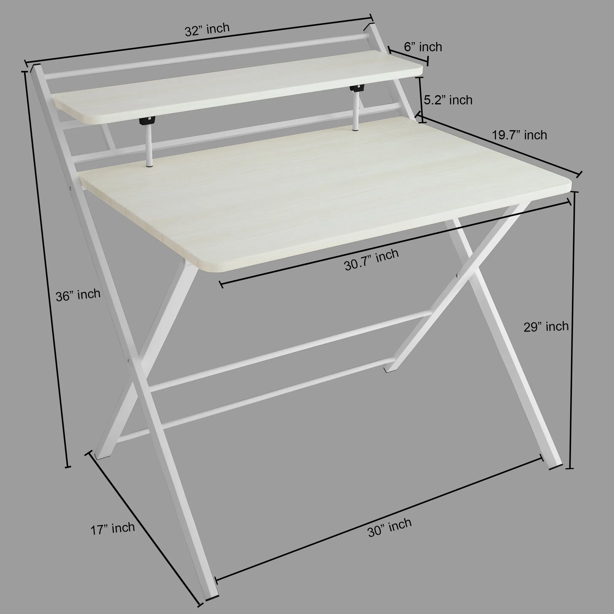Multipurpose White Foldable Table