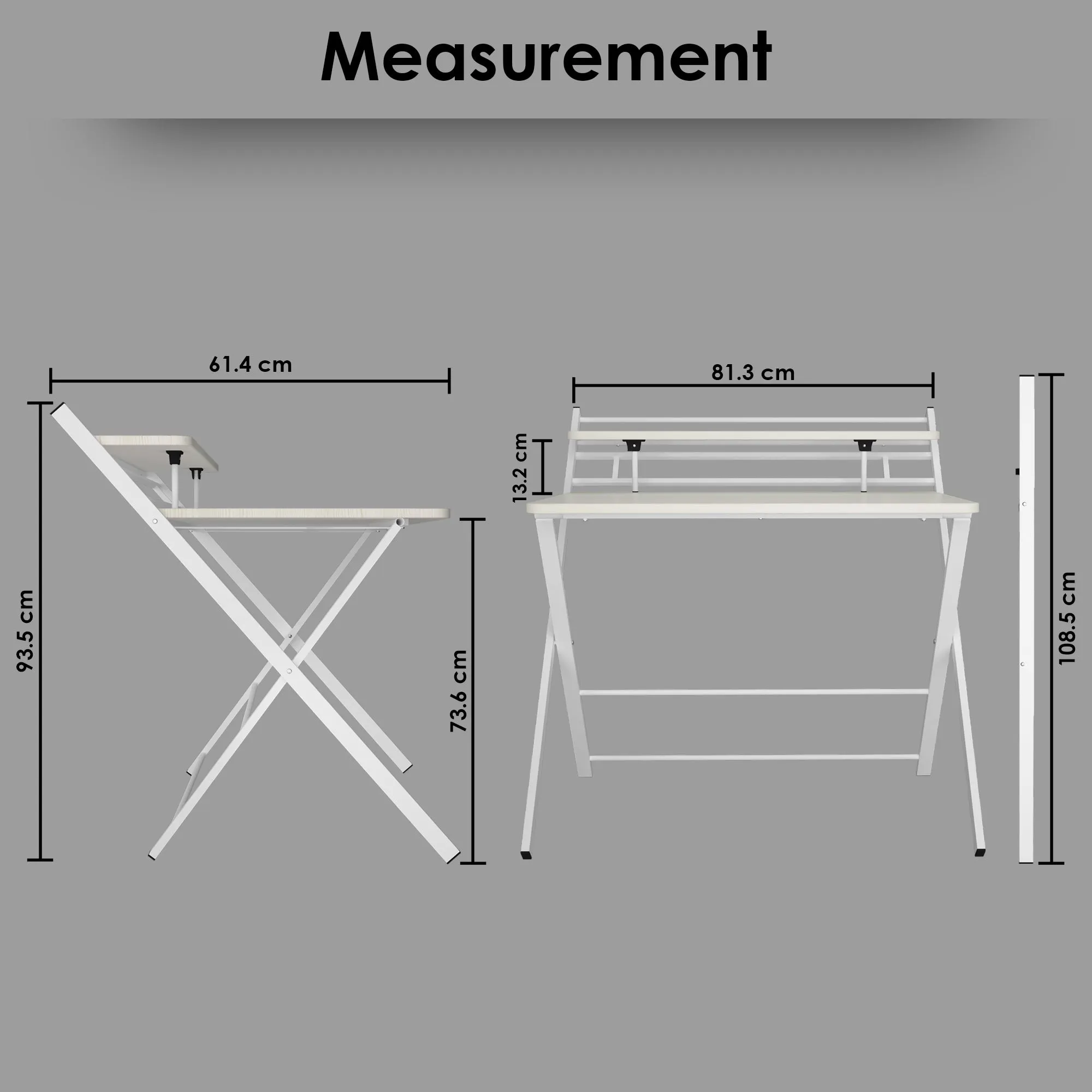 Multipurpose White Foldable Table