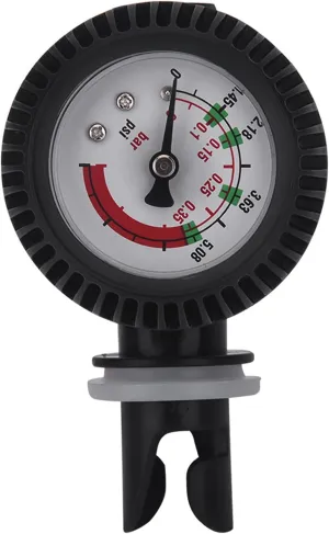 Nylon Inflatable Boat Air Pressure Gauge Barometer for Kayak Raft Black