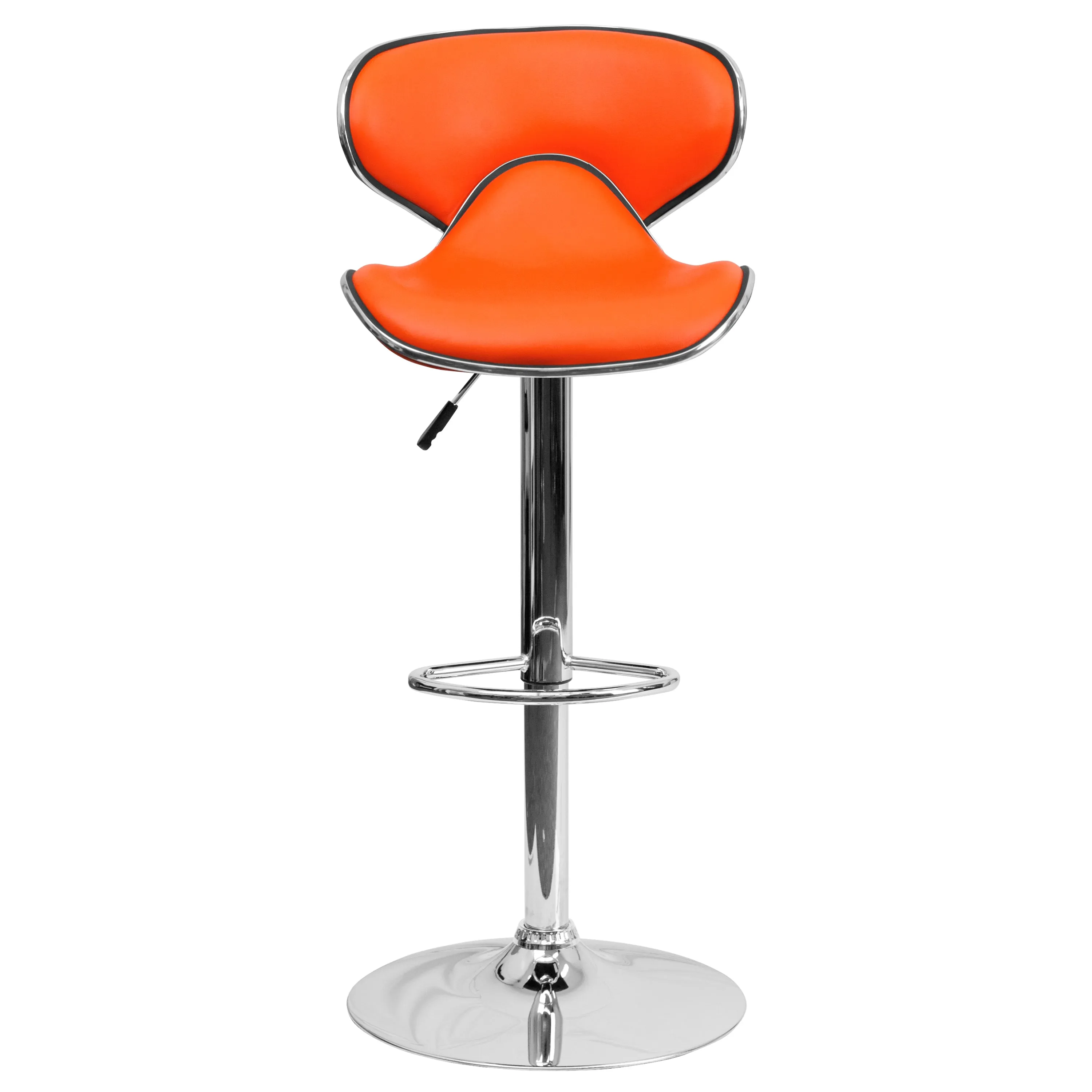 Orange Vinyl Barstool DS-815-ORG-GG