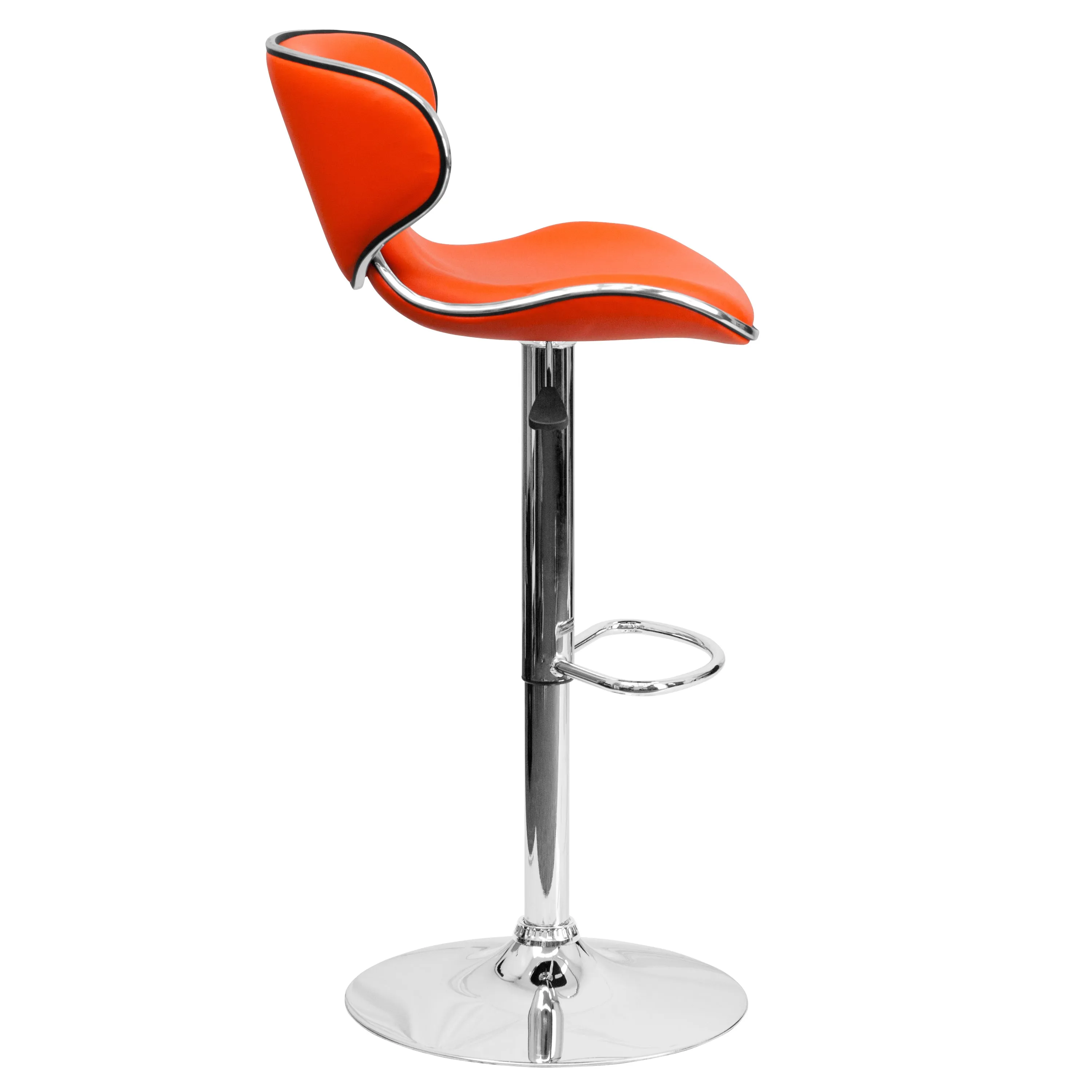 Orange Vinyl Barstool DS-815-ORG-GG