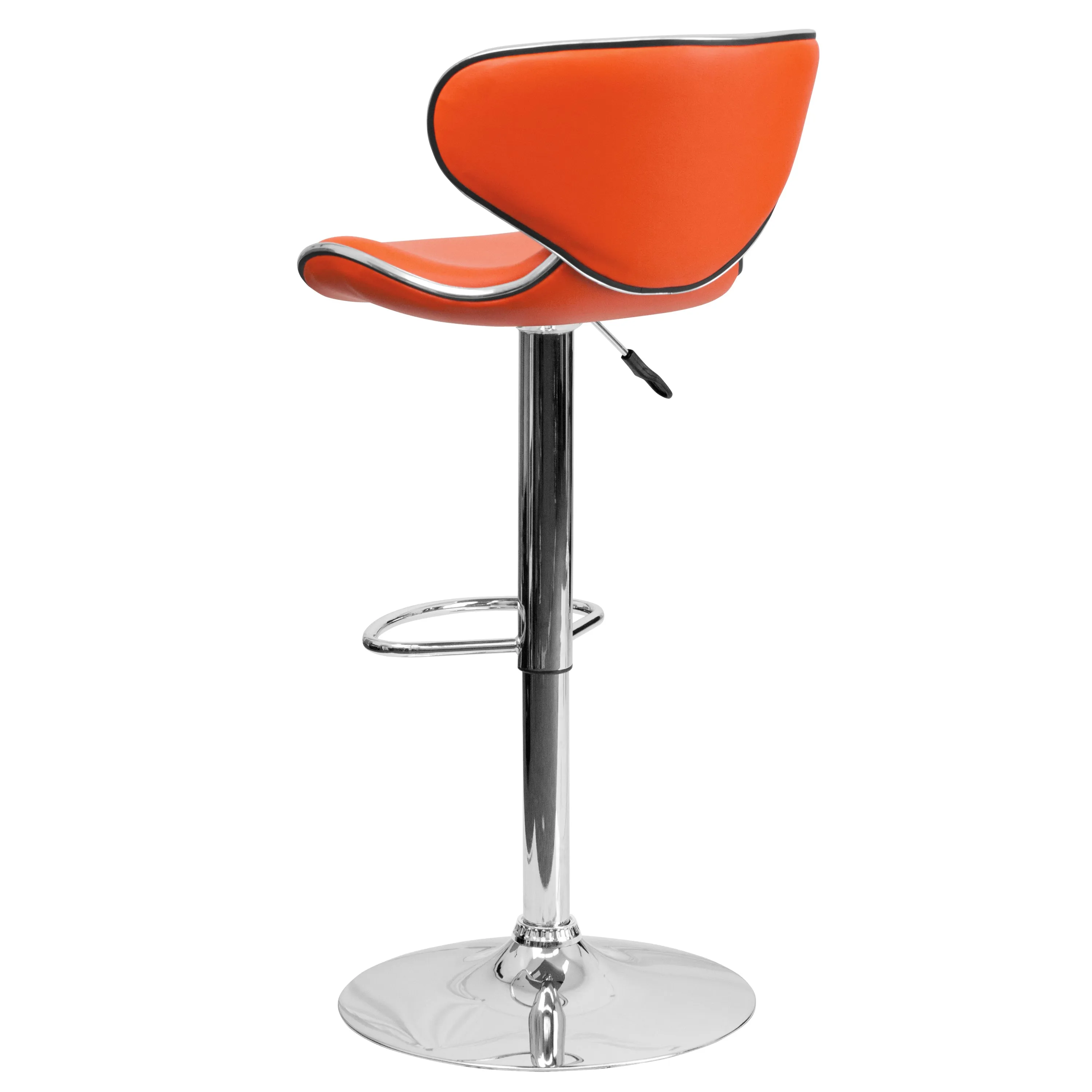 Orange Vinyl Barstool DS-815-ORG-GG