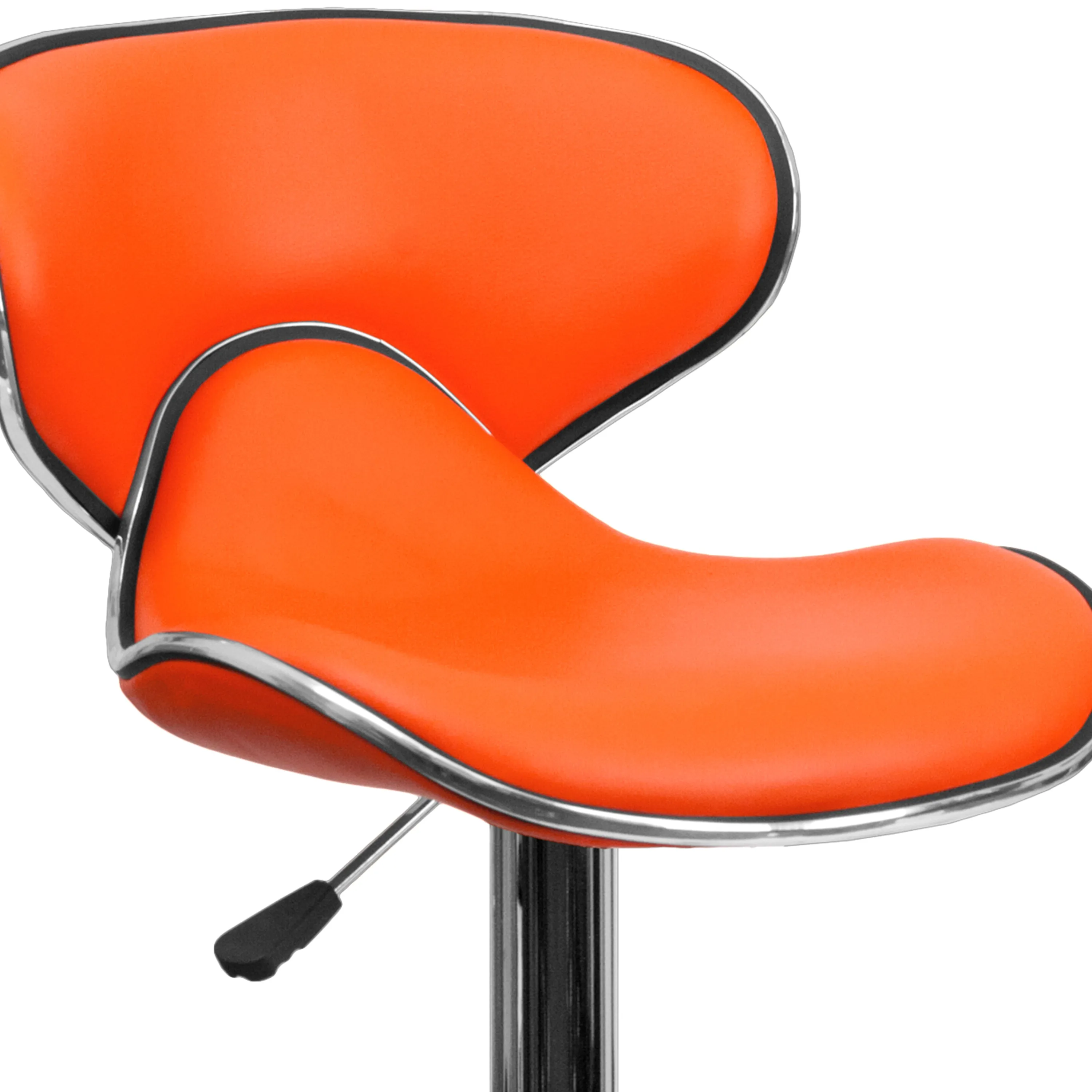 Orange Vinyl Barstool DS-815-ORG-GG