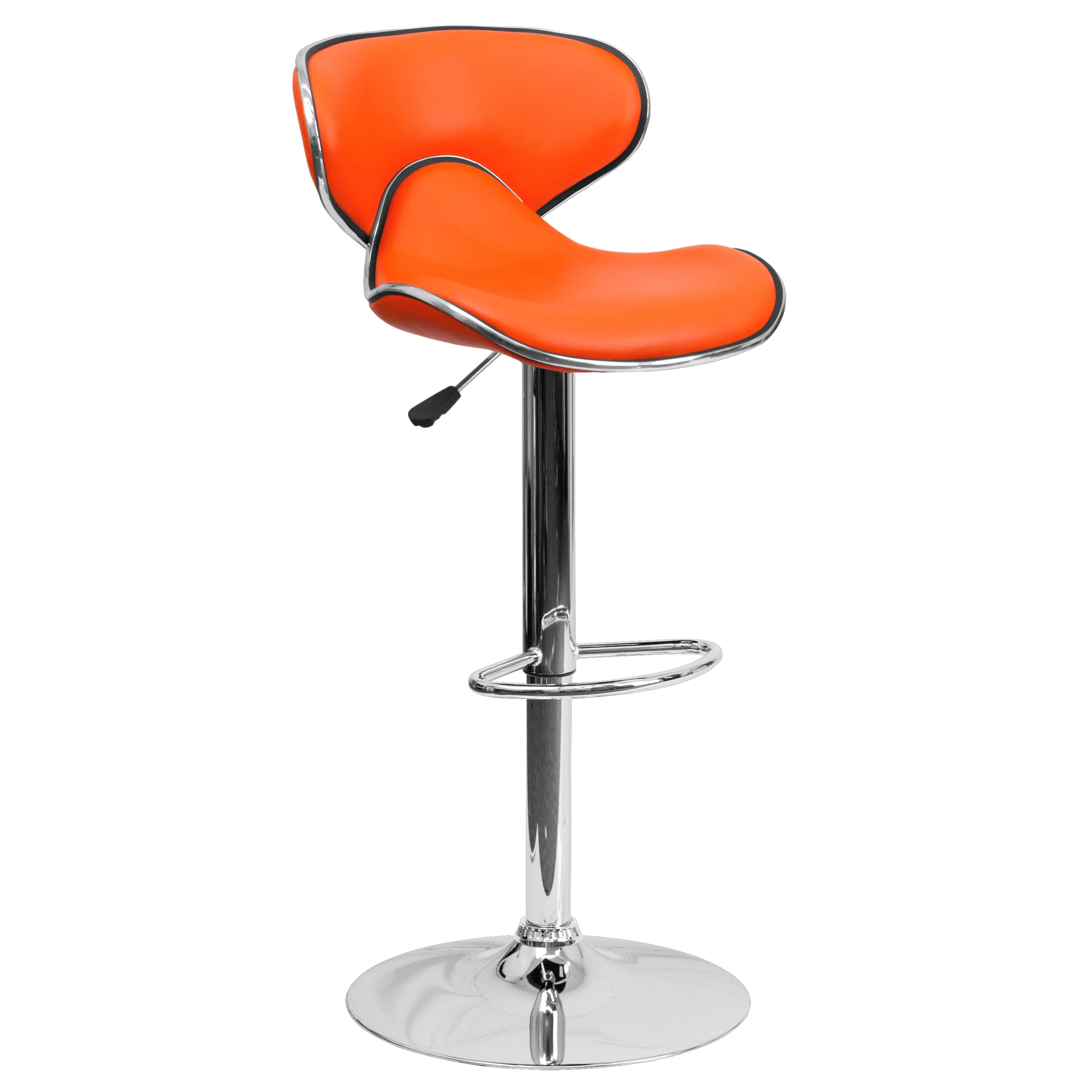 Orange Vinyl Barstool DS-815-ORG-GG