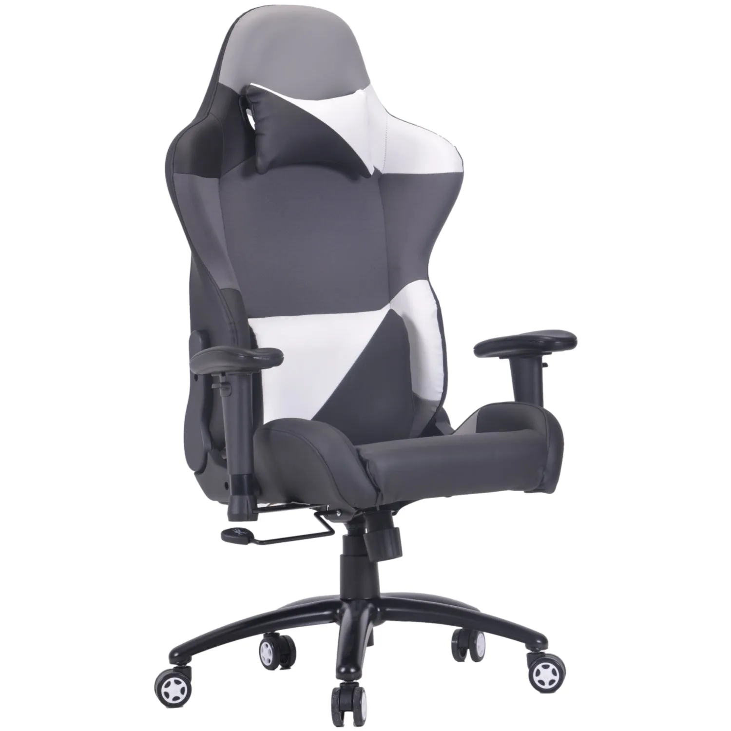PRO-X SERIES/ 77D09 GAMING CHAIR (BLACK-GREY-WHITE)