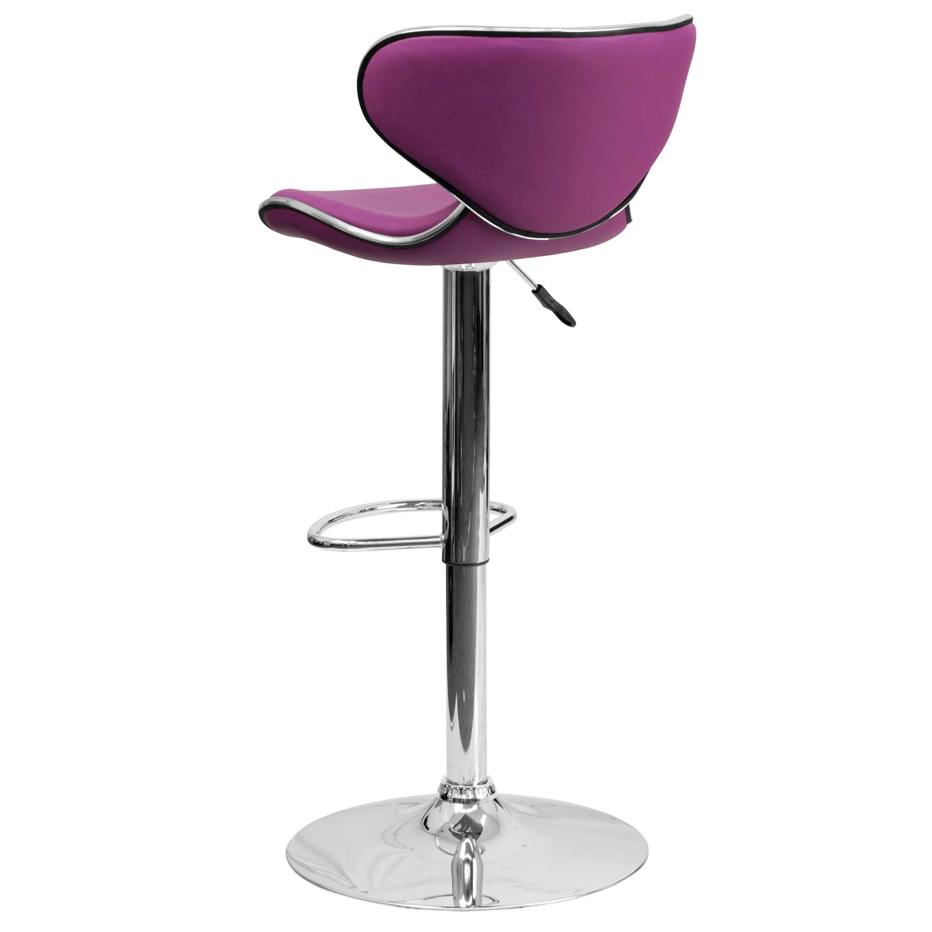 Purple Vinyl Barstool DS-815-PUR-GG