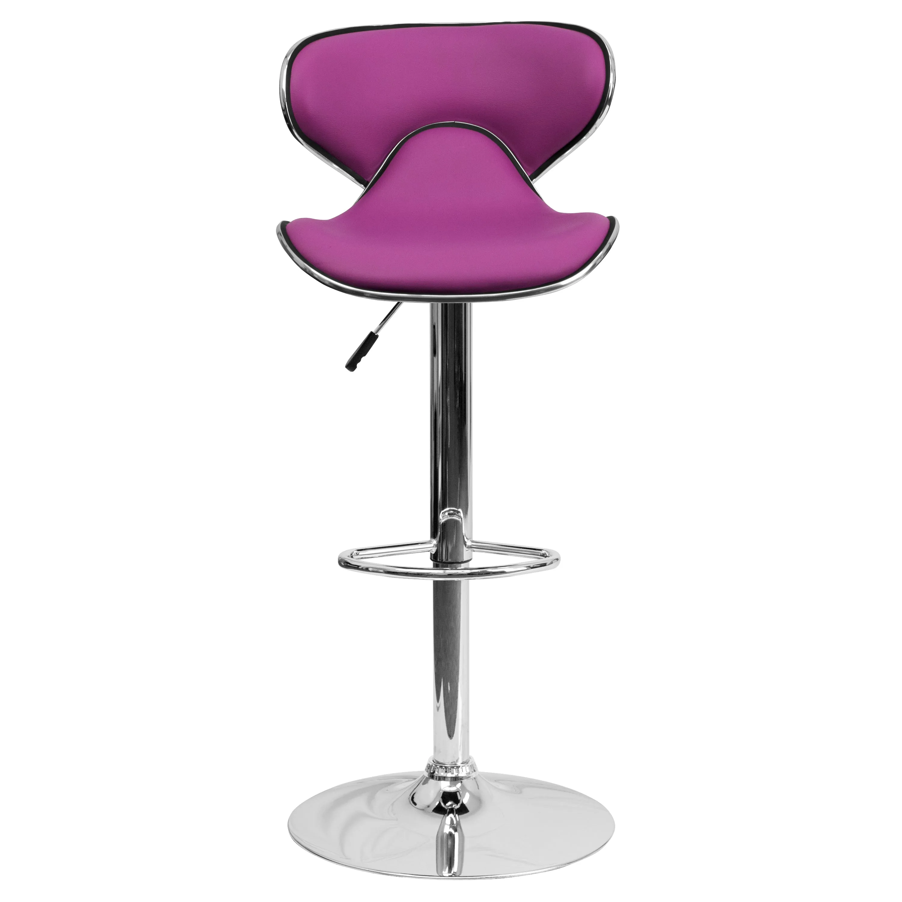 Purple Vinyl Barstool DS-815-PUR-GG