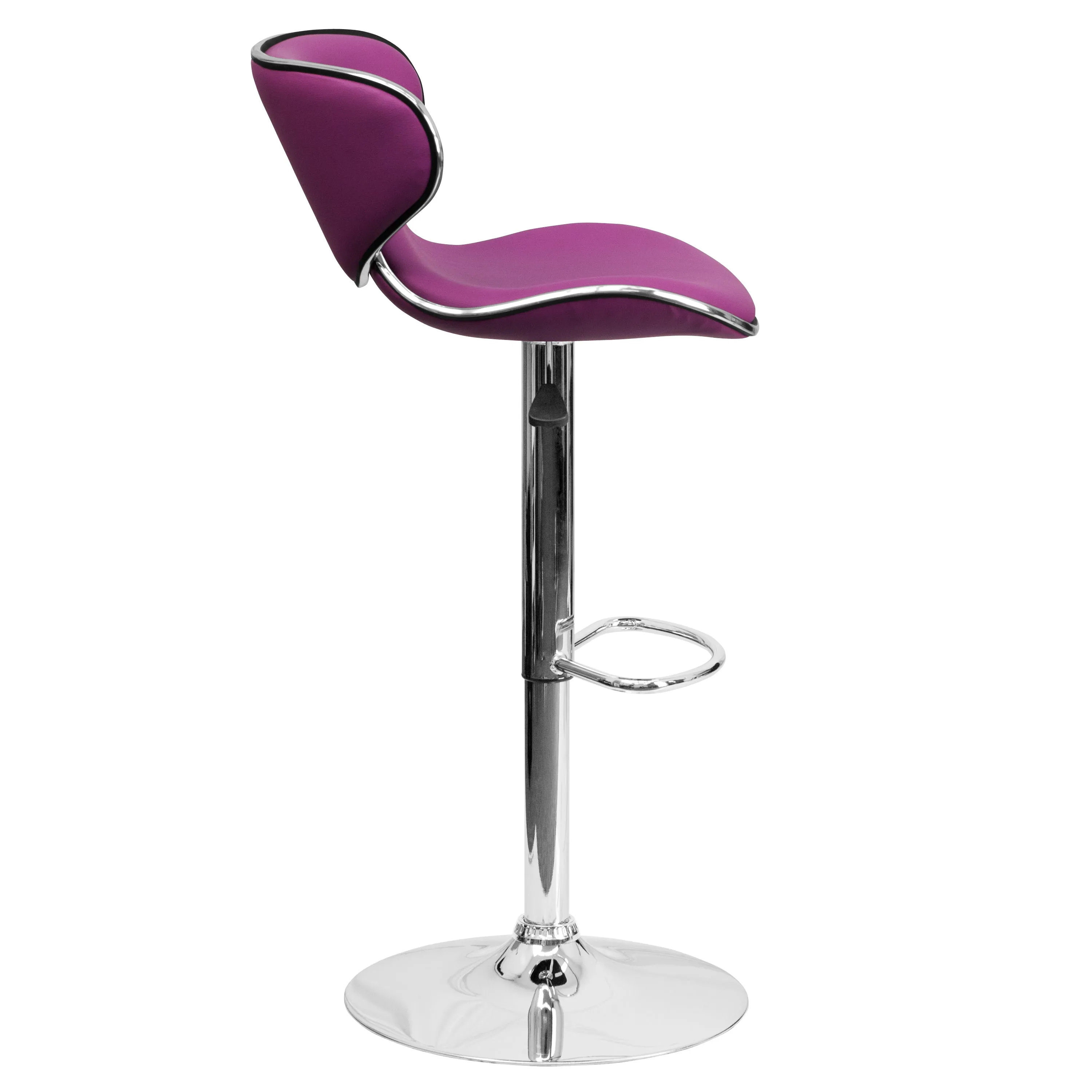 Purple Vinyl Barstool DS-815-PUR-GG