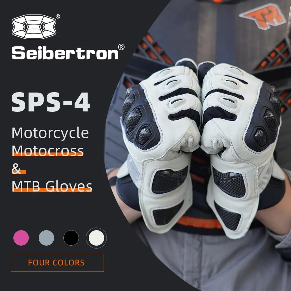 Seibertron Youth SPS-4 Winter Cold Weather Motorcycle Gloves Rainproof Riding with Touchscreen Warm Gauntlet for Boys and Girls