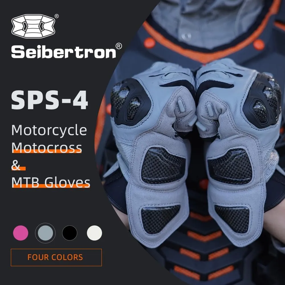 Seibertron Youth SPS-4 Winter Cold Weather Motorcycle Gloves Rainproof Riding with Touchscreen Warm Gauntlet for Boys and Girls