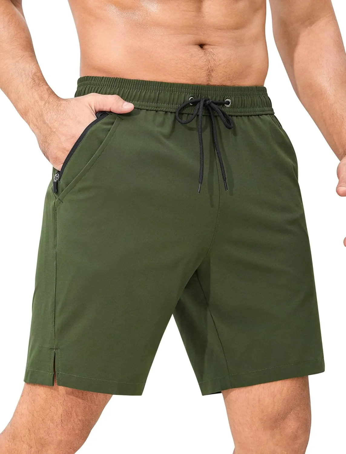 SILKWORLD Mens Swim Trunks Quick Dry Bathing Suit Board Swimming Shorts with Zipper Pockets and Compression Liner