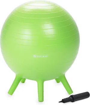 Stay-N-Play Children's Balance Ball - Flexible School Chair Active Classroom Desk Alternative Seating Built-In Stay-Put Soft Stability Legs, Includes Air Pump