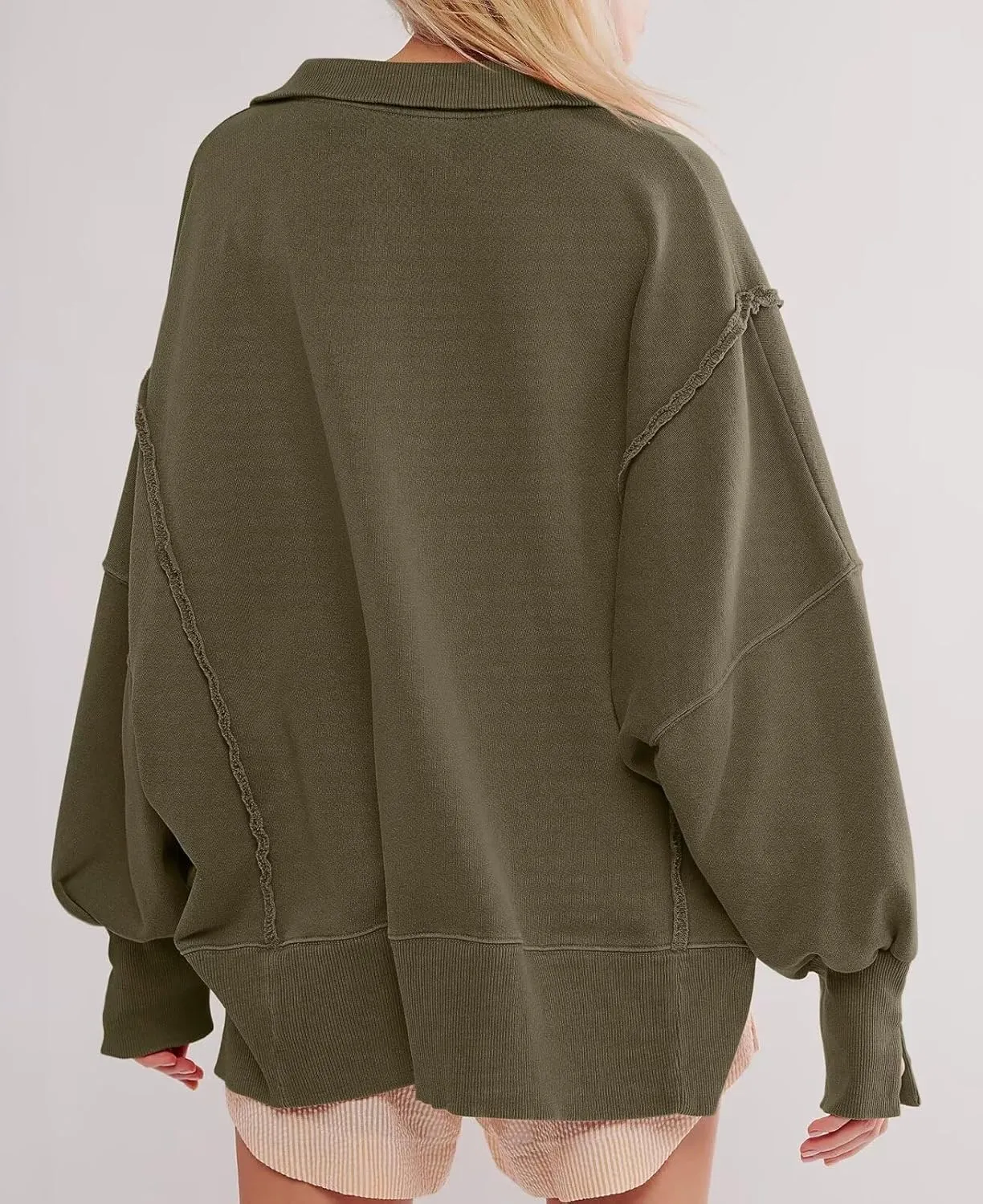 Sweatshirt for Women Fall Clothing for Women 2024 Trendy Henley Pullover Button Sweatshirts Tunic Tops S-2xl