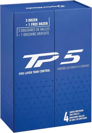 TaylorMade Golf 2024 TP5 Golf Balls 3 1 Box Four Dozen