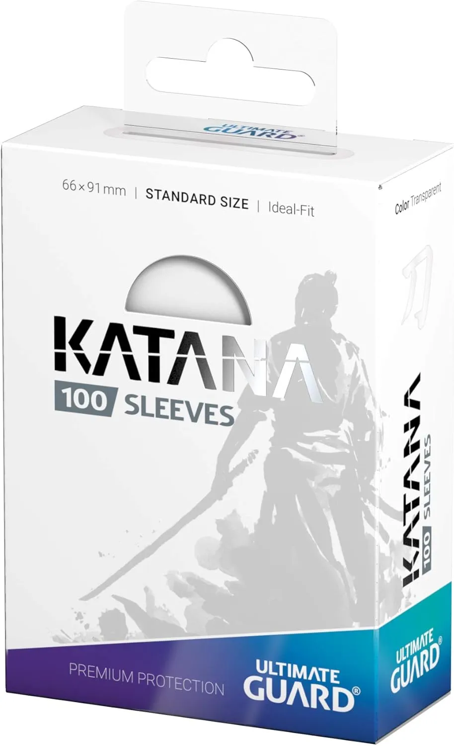 Ultimate Guard Katana Card Sleeves: 100 Standard Size TCG Sleeves, 66 x 91mm, Clear Back, Tournament Quality, No PVC & Acid-Free, High Clarity
