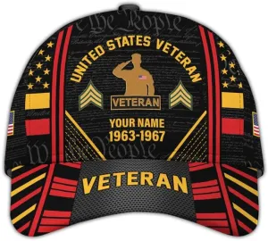 Veteran Hats for Men  Military Veteran Caps, Patriotic Ball Cap, Gift for Veterans Day, Adjustable Design, Tactical Ball Cap