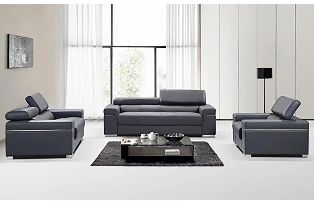 Vista Leather Chair in Grey
