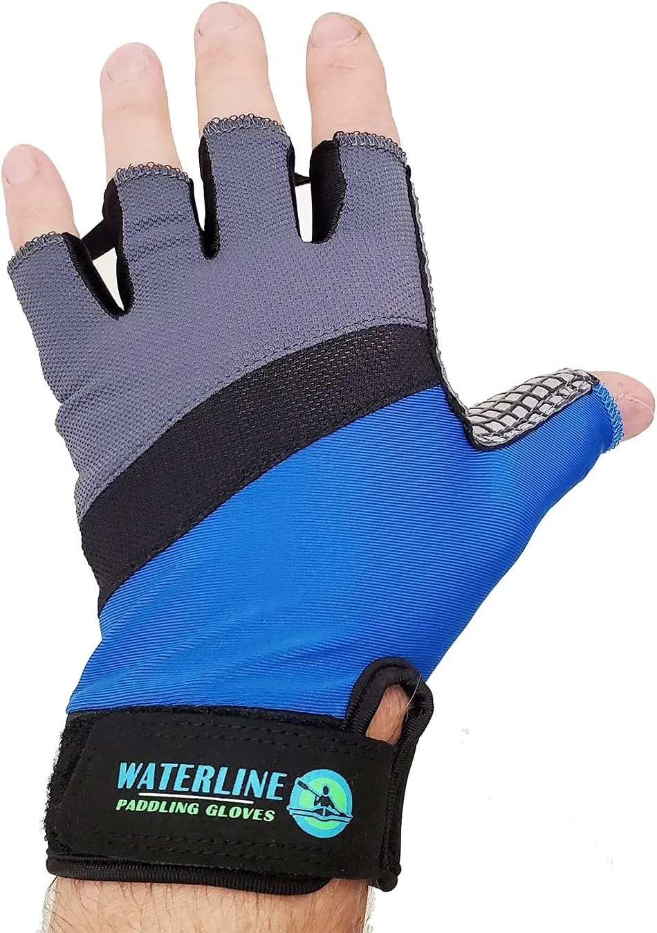 WaterLine Half Finger Paddling Gloves for Kayaks, Canoes and SUP Paddle Boards (Medium)