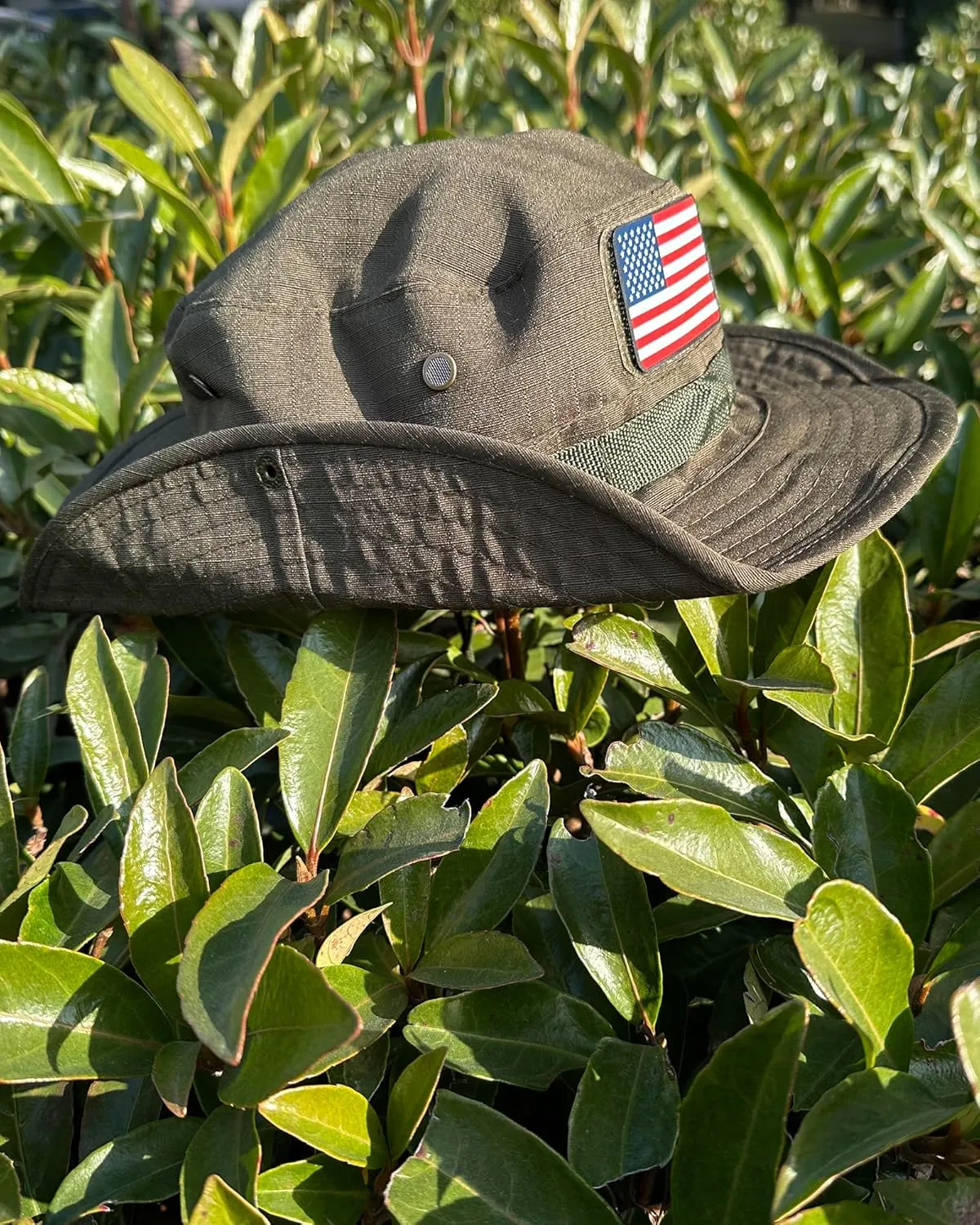 Wide Brim Boonie Hat, Men & Women Top Camo Bucket Hats for Safari Military Beach