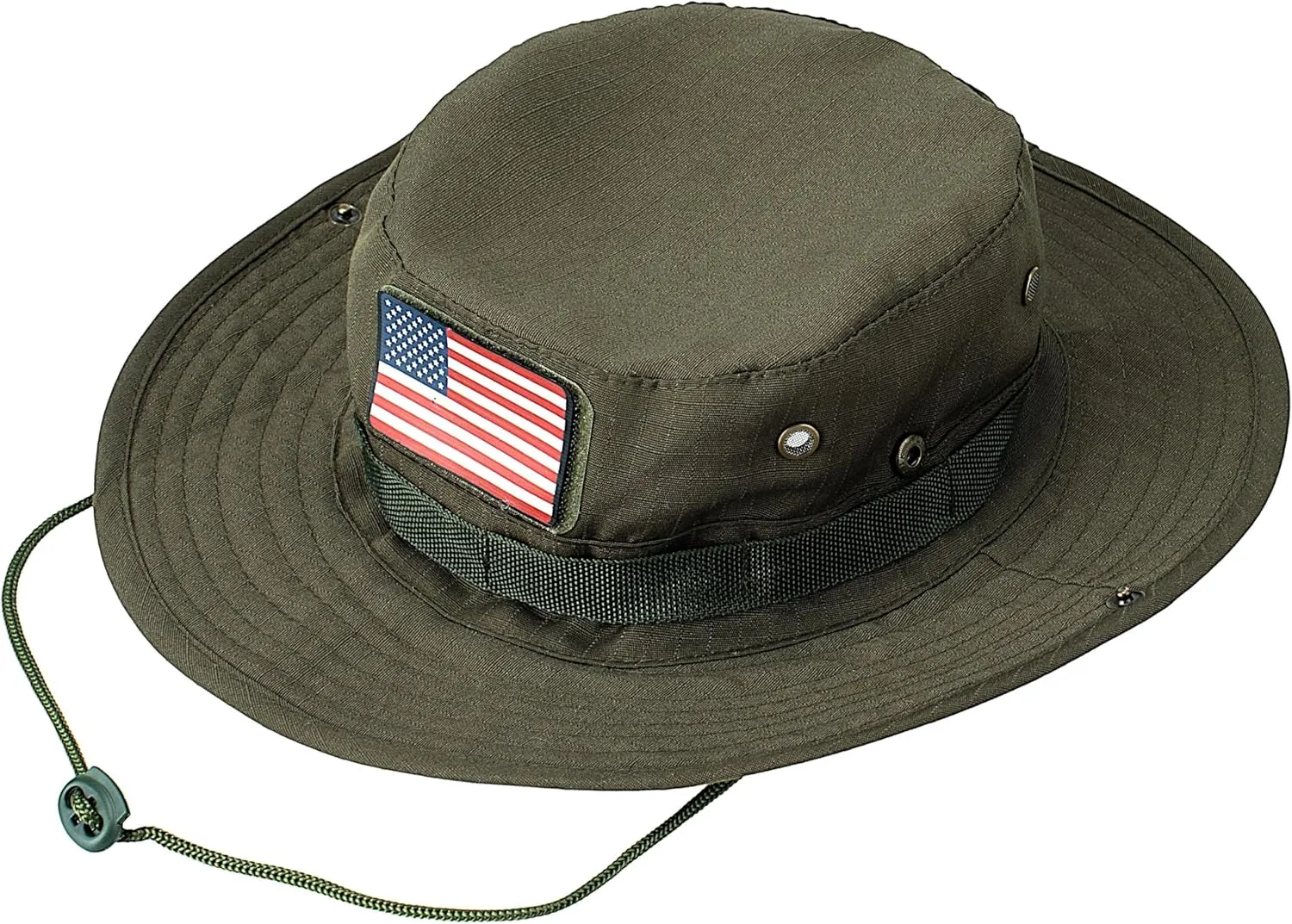 Wide Brim Boonie Hat, Men & Women Top Camo Bucket Hats for Safari Military Beach