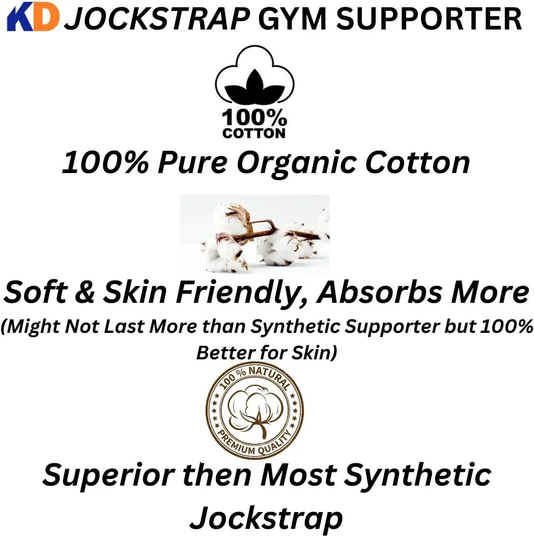 WMX Gym Cotton Supporter Back Covered with Cup Pocket Athletic Fit Brief Multi Sport Underwear Pack 2