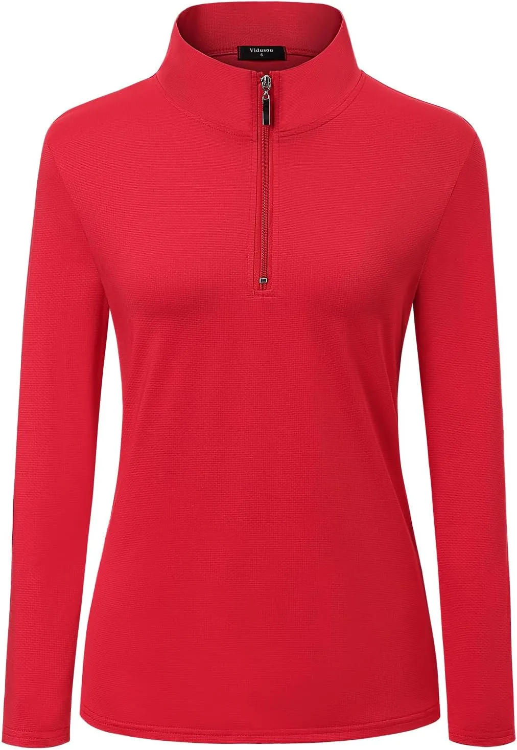 Womens Golf Shirts Long Sleeve Workout Tops Zip Up Tennis Polo Shirts
