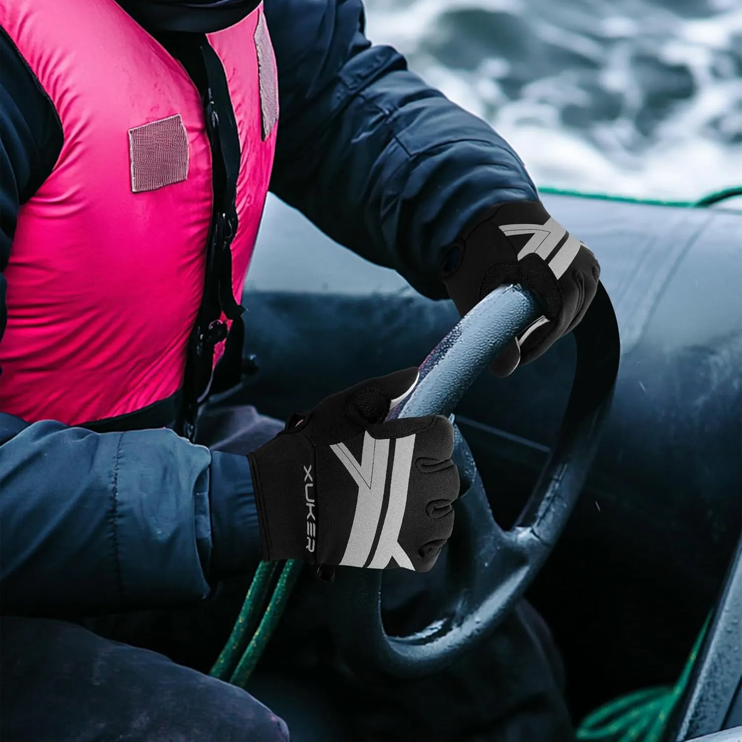 XUKER Full Finger Paddling Gloves for Kayaks, Canoeing, Rafting and SUP Paddle Boards