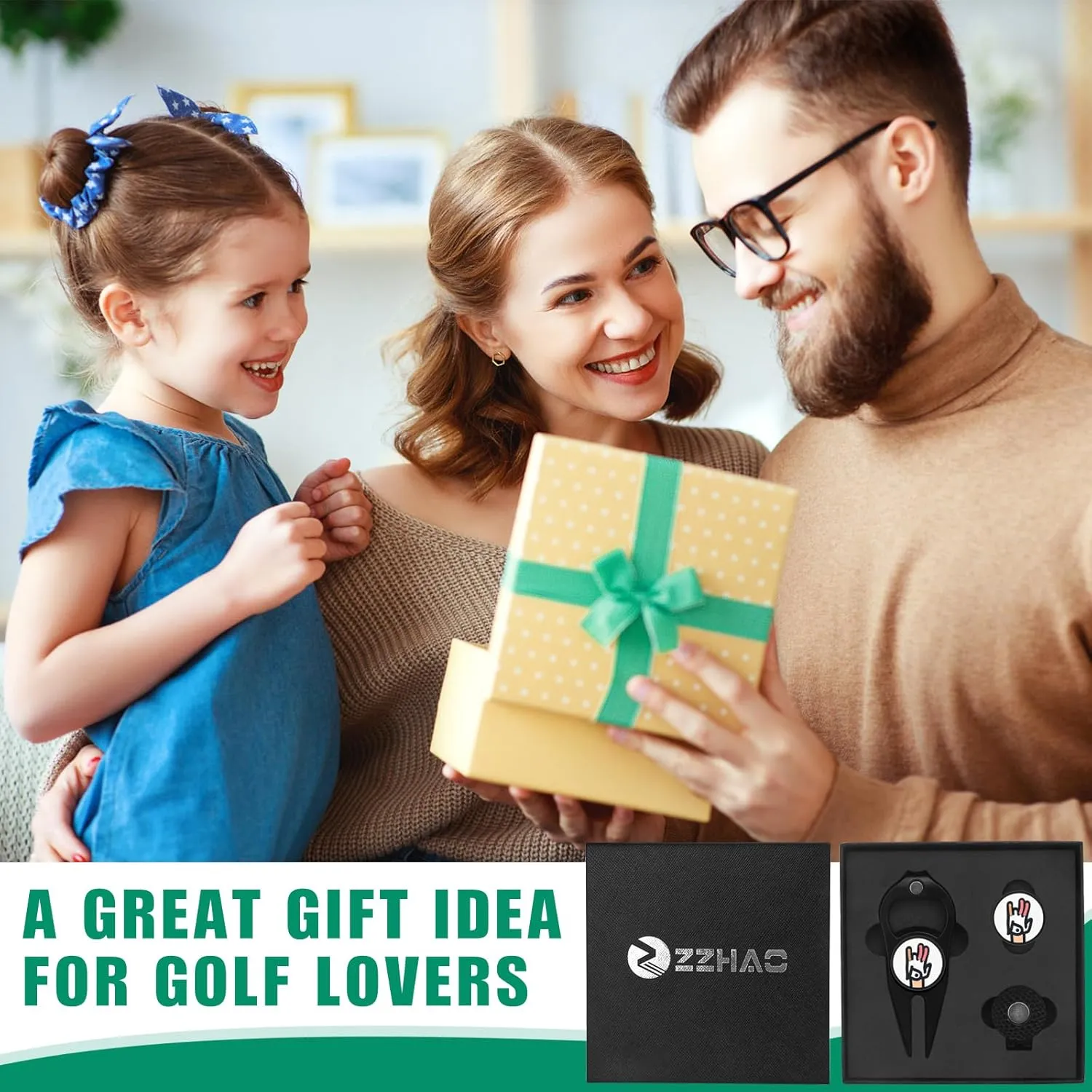 ZZHAO Golf Divot Tool and Golf Ball Marker, Divot Repair ToolGolf Accessories for Men, Funny Gifts for Men, Tools for Men